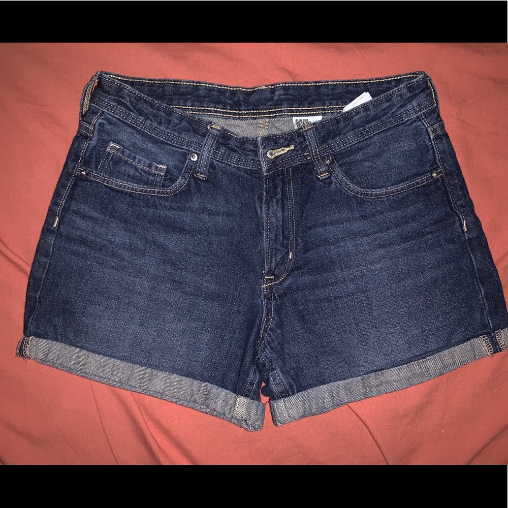 Denim mom shorts